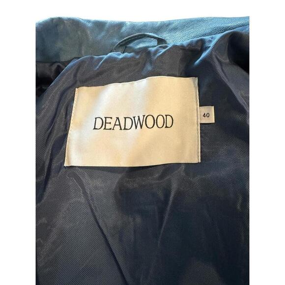 Deadwood Blue Leather Jacket - Size 40 - Picture 7 of 9